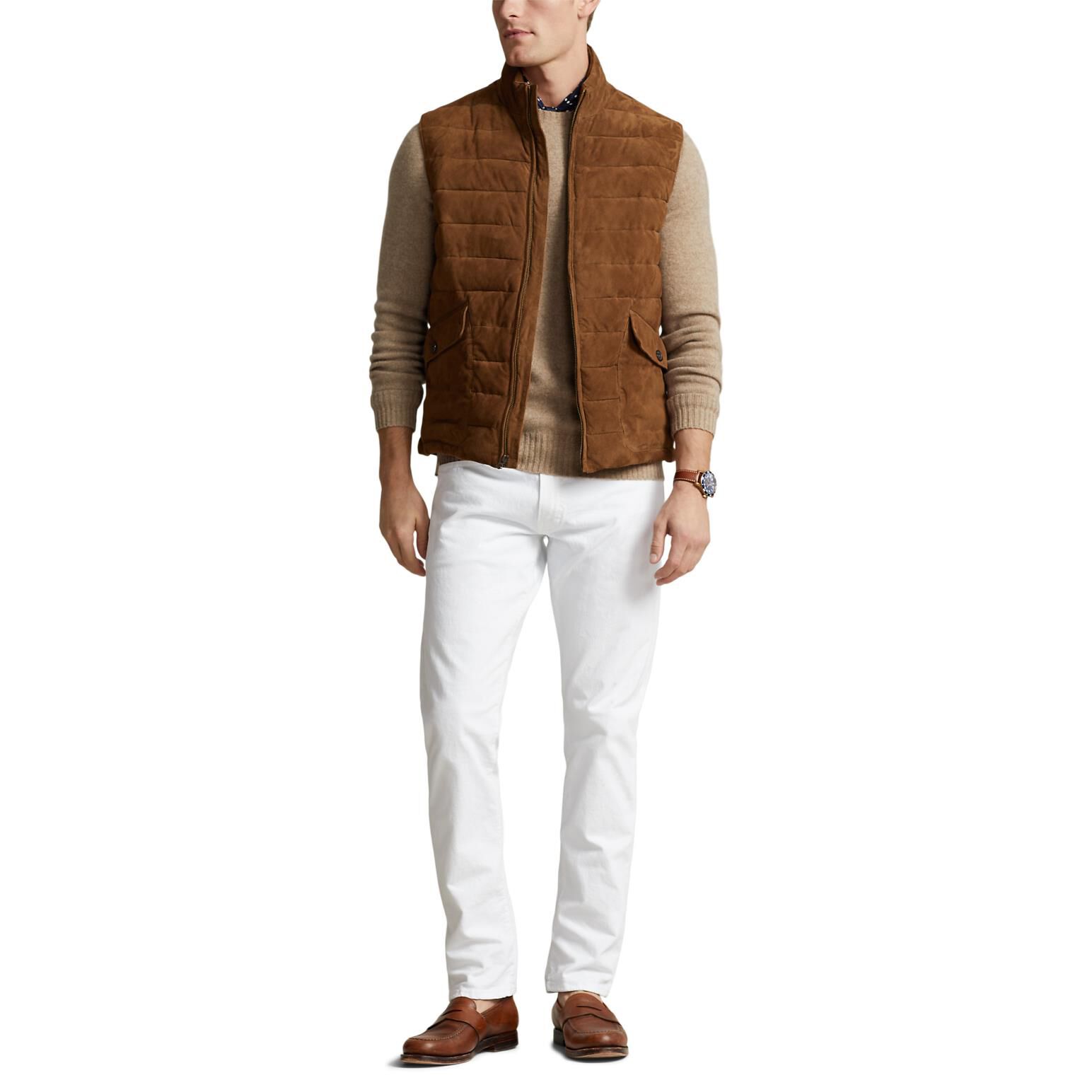 Polo suede vest hot sale
